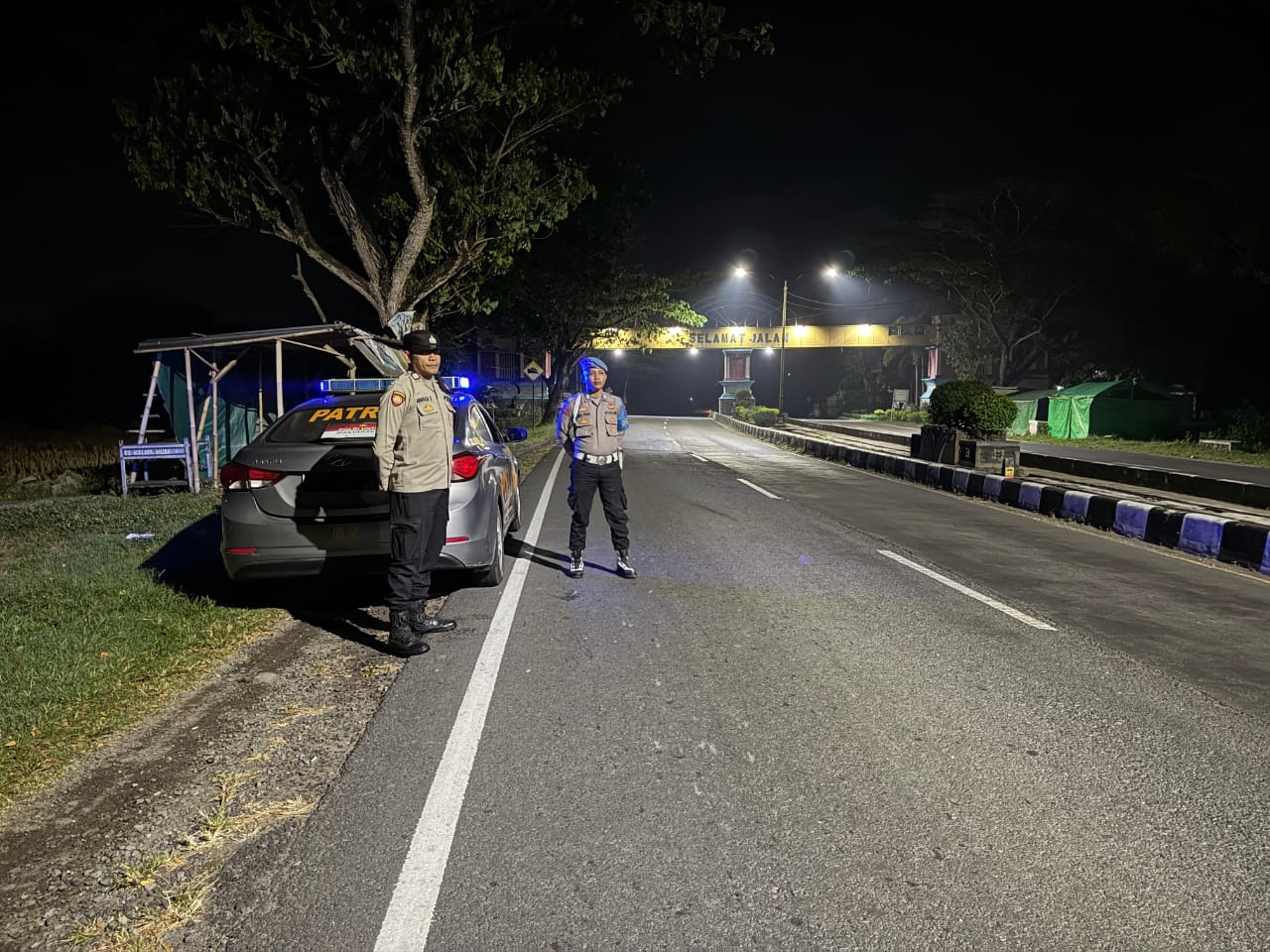 Polsek Kediri Intensifkan Patroli Blue Light di Jalur Rawan BIL Lombok Barat