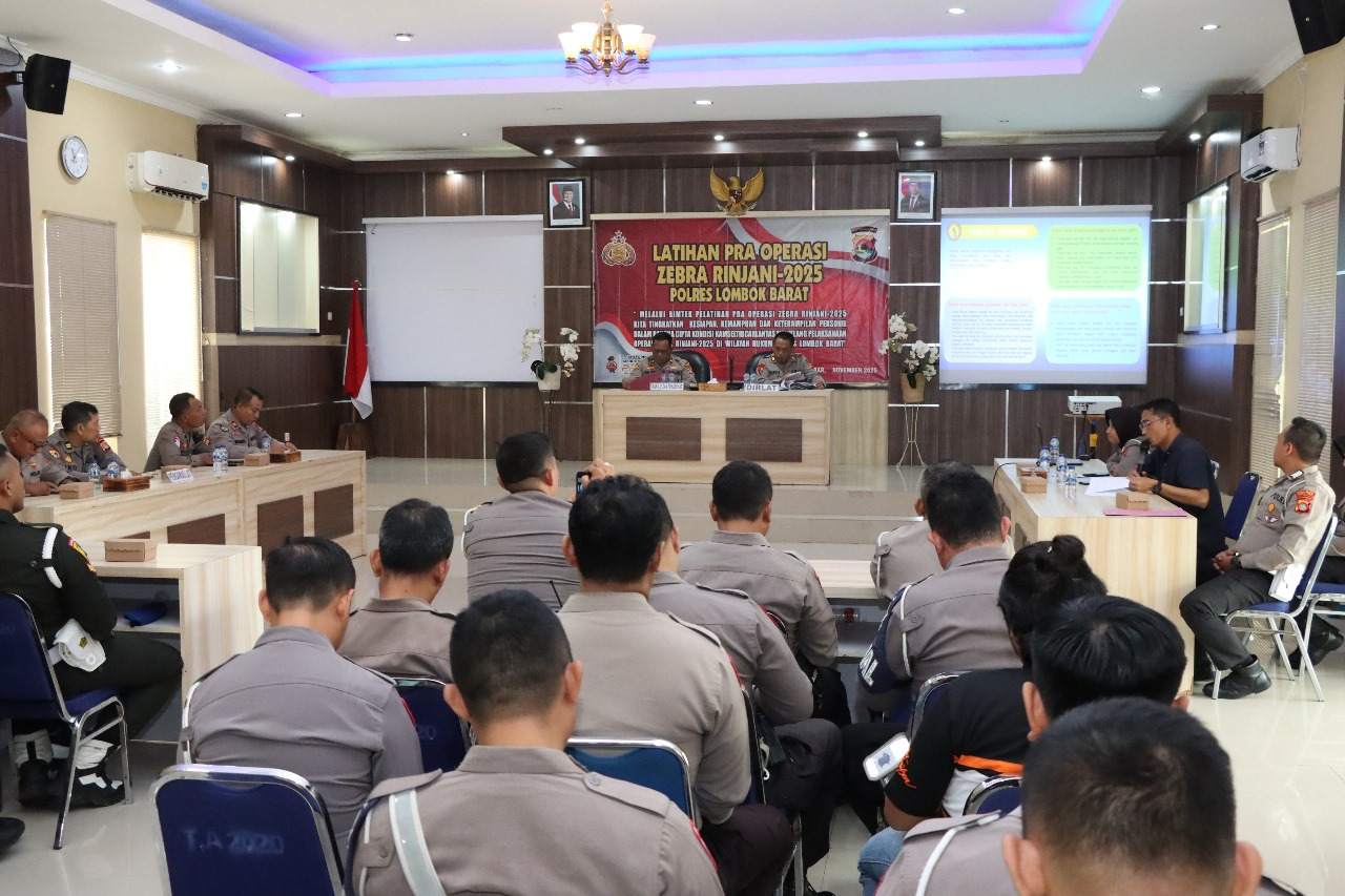 Ciptakan Kamseltibcar Lantas, Polres Lobar Rampungkan Lat Pra Ops Zebra