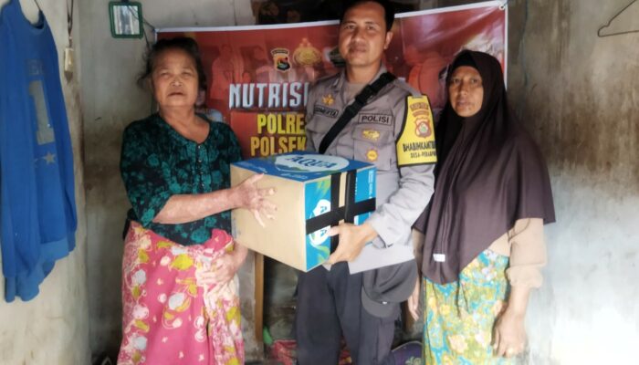 Bhabinkamtibmas Perampuan Bantu Warga Lewat Program Gizi Polres Lombok Barat