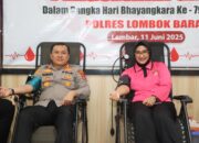 Donor Darah dan Pengobatan Gratis di Polres Lombok Barat Sambut Hari Bhayangkara