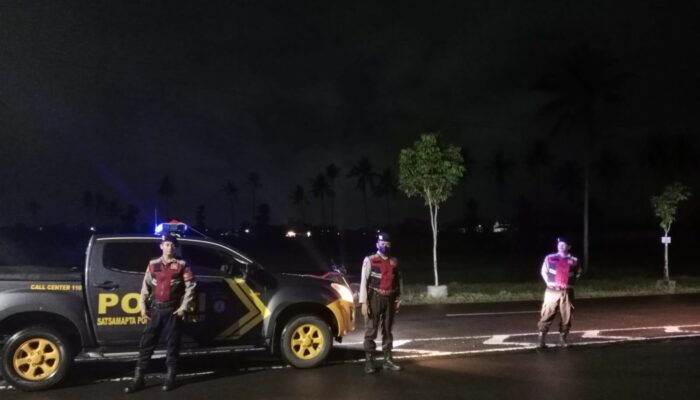 Polres Lombok Barat Perkuat Kamtibmas Lewat Patroli Blue Light di Jalur Baypass