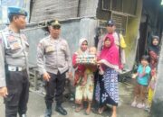 Sukarela! Personel Polsek Kediri Beri Telur ke Balita Stunting
